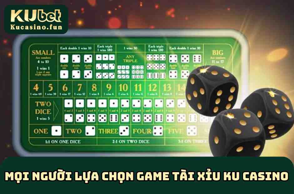 Mọi người lựa chọn game Tài Xỉu KU Casino